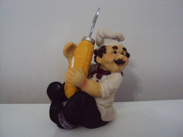 Estátua cheff porta abridor de garrafas
