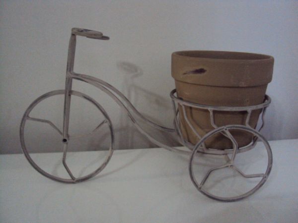 Vaso floreira bicicleta